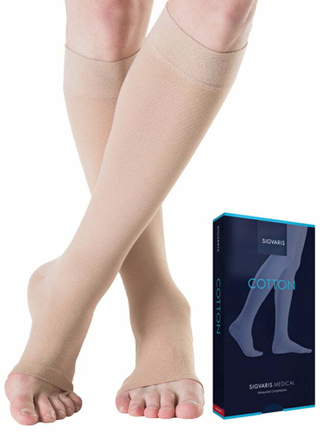 Open Toe Class 3 Pressure Stockings Over the Knee Unisex 34-46mmHg Compression  Socks for Varicose